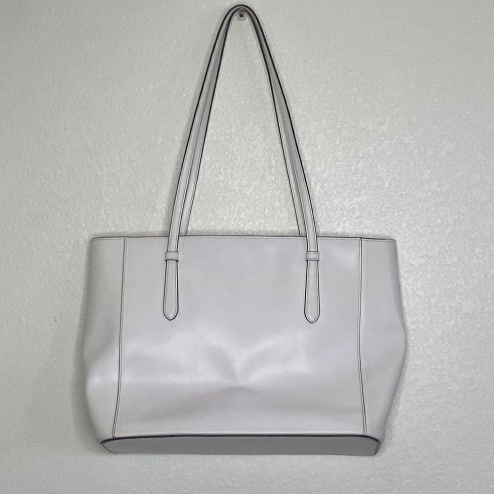 KATE SPADE White Leather Tote Bag Size 11” x 16” x 6” approximately - Picture 4 of 9